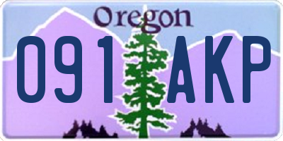 OR license plate 091AKP