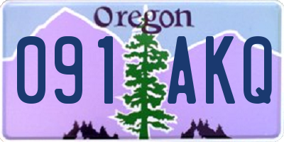 OR license plate 091AKQ