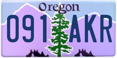 OR license plate 091AKR
