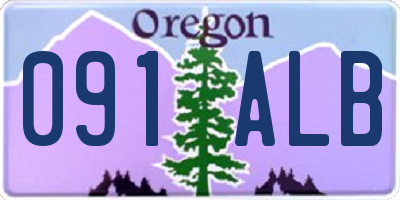 OR license plate 091ALB