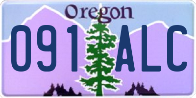 OR license plate 091ALC