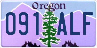 OR license plate 091ALF
