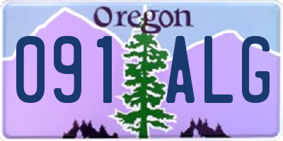 OR license plate 091ALG