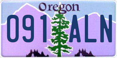 OR license plate 091ALN