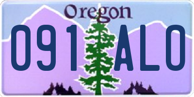 OR license plate 091ALO