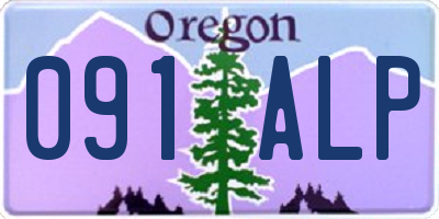 OR license plate 091ALP