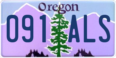 OR license plate 091ALS