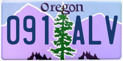 OR license plate 091ALV