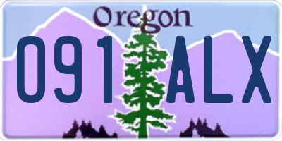 OR license plate 091ALX