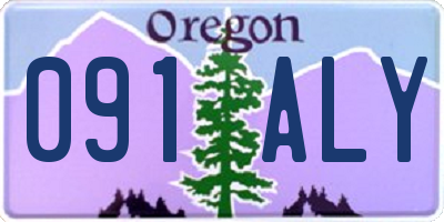 OR license plate 091ALY