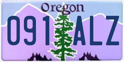 OR license plate 091ALZ