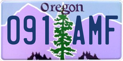 OR license plate 091AMF