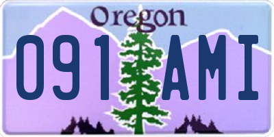 OR license plate 091AMI