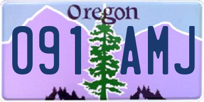 OR license plate 091AMJ