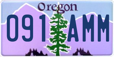 OR license plate 091AMM