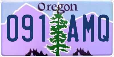 OR license plate 091AMQ