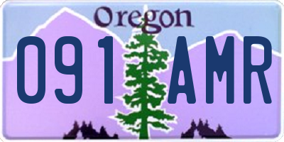 OR license plate 091AMR