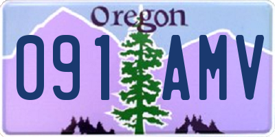 OR license plate 091AMV