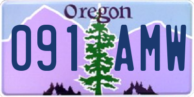 OR license plate 091AMW