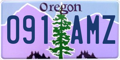 OR license plate 091AMZ