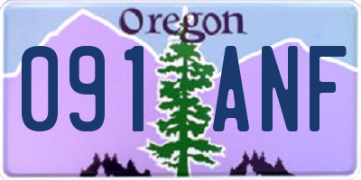 OR license plate 091ANF