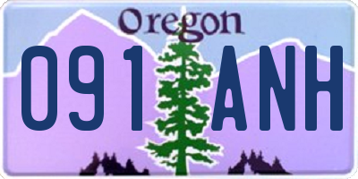 OR license plate 091ANH