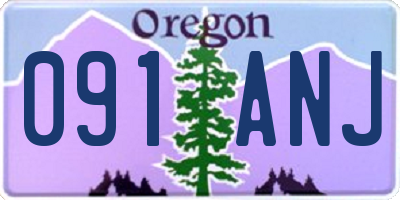 OR license plate 091ANJ