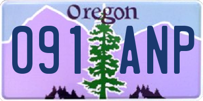 OR license plate 091ANP