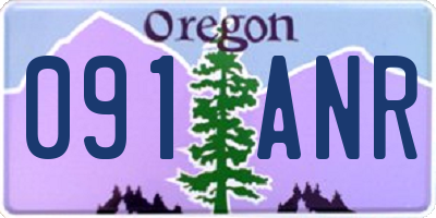 OR license plate 091ANR