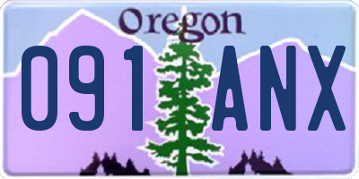 OR license plate 091ANX