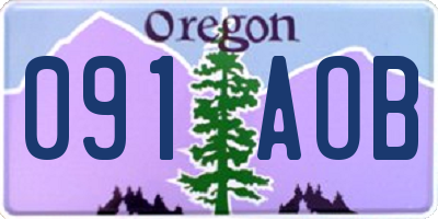OR license plate 091AOB