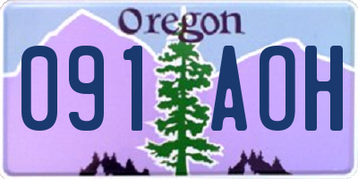 OR license plate 091AOH