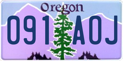 OR license plate 091AOJ