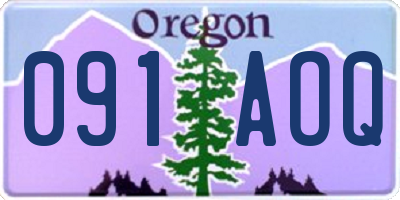 OR license plate 091AOQ