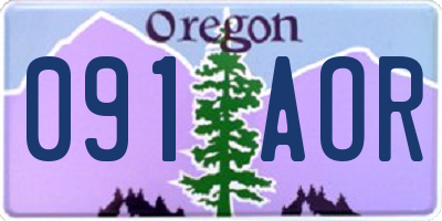 OR license plate 091AOR