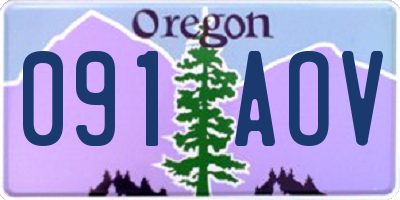 OR license plate 091AOV