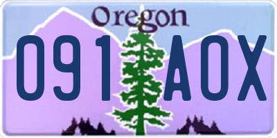 OR license plate 091AOX