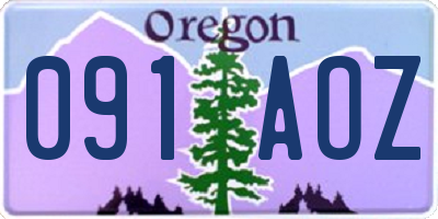 OR license plate 091AOZ