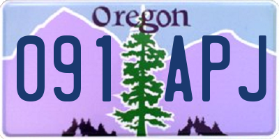 OR license plate 091APJ