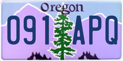 OR license plate 091APQ