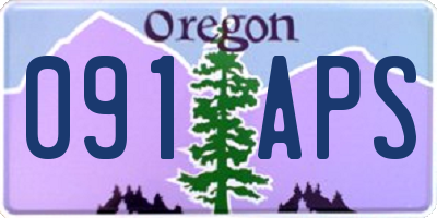 OR license plate 091APS
