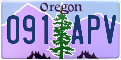 OR license plate 091APV