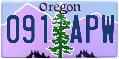 OR license plate 091APW