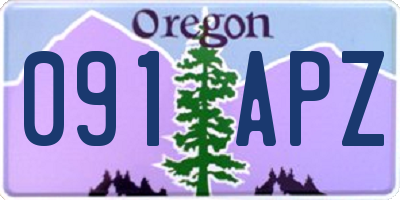 OR license plate 091APZ