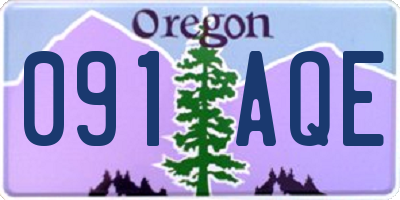 OR license plate 091AQE