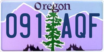 OR license plate 091AQF