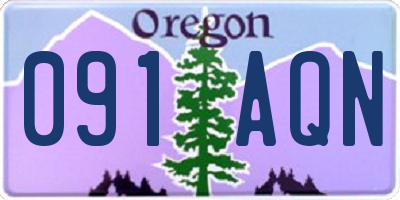 OR license plate 091AQN