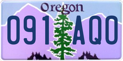 OR license plate 091AQO