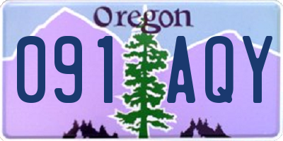 OR license plate 091AQY