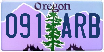 OR license plate 091ARB